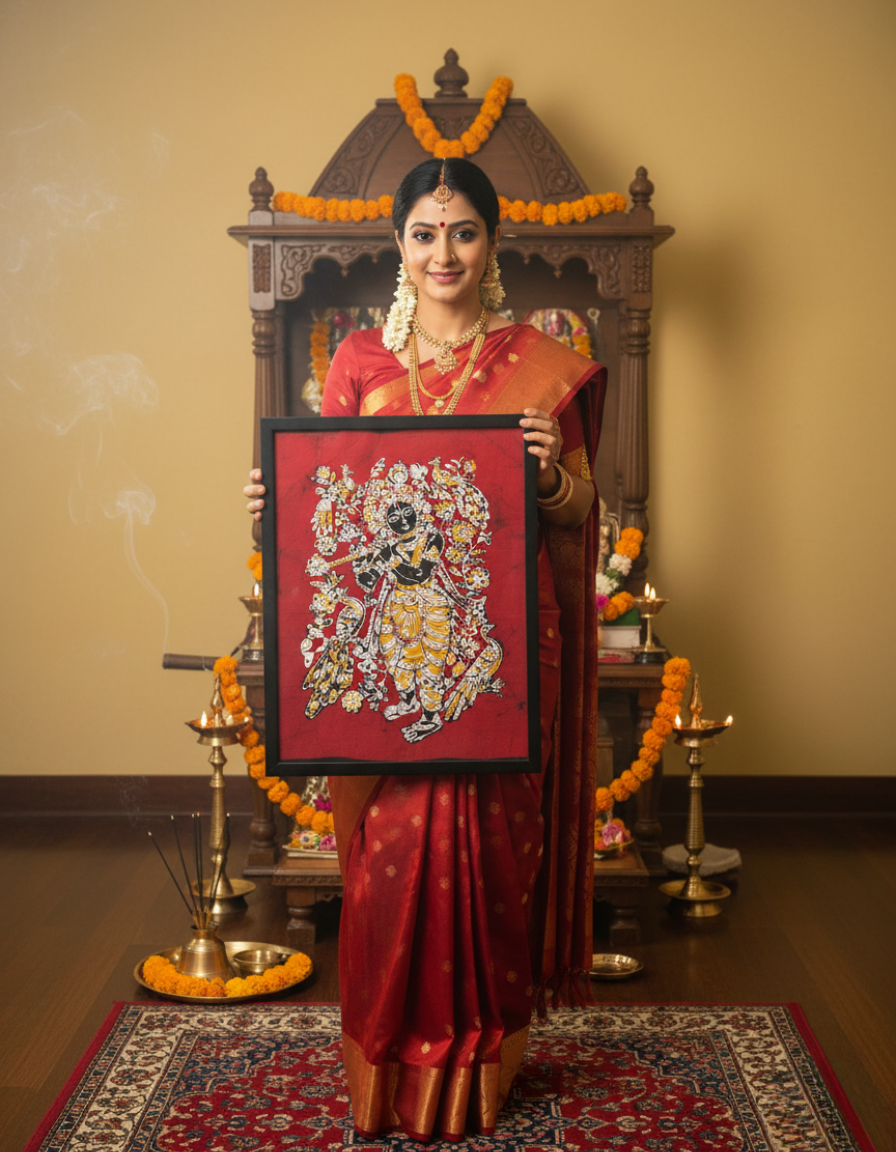 Experience the divine symmetry of existence with this Flower of Life wall décor, exquisitely hand-crafted in traditional batik on pure cotton cloth. T